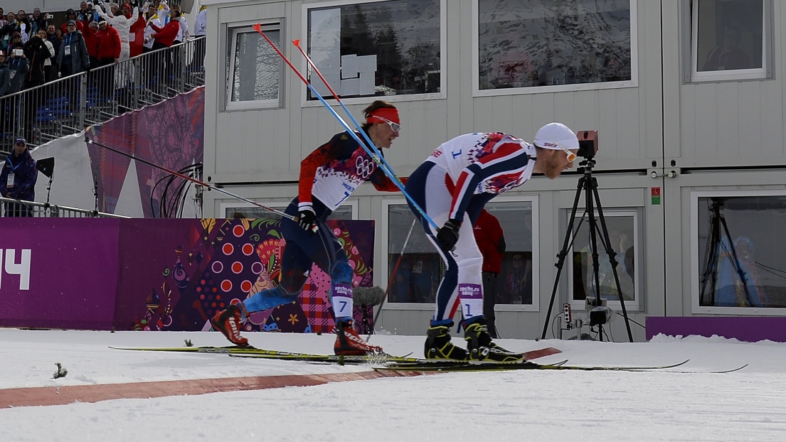 Maxim Vylegzhanin et Martin Johnsrud Sundby