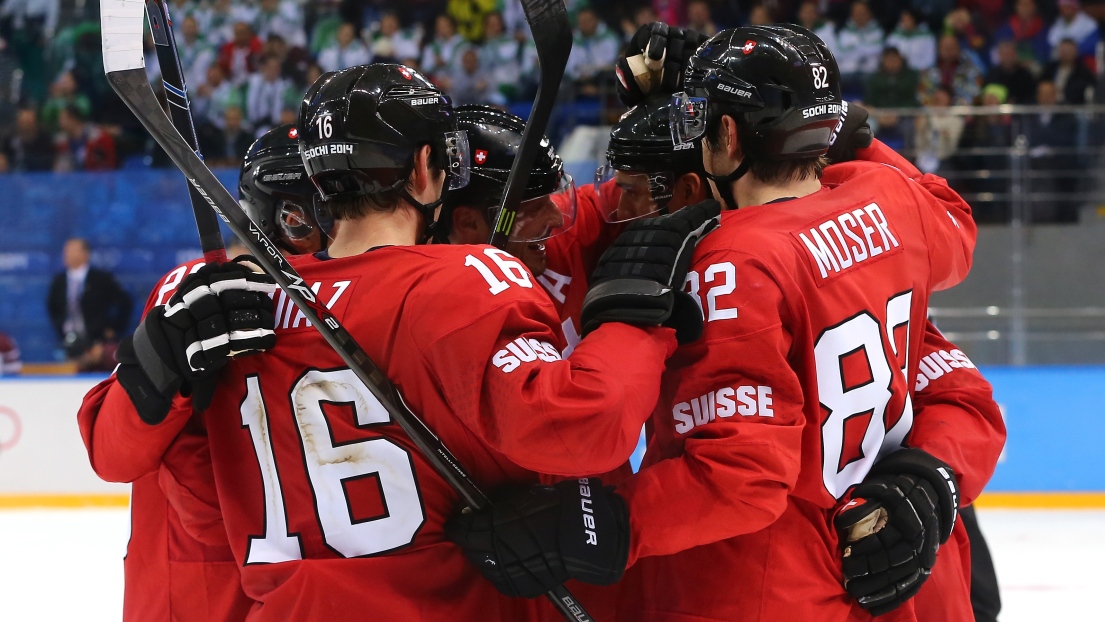 L'équipe de hockey de la Suisse aux Jeux olympiques de Sotchi