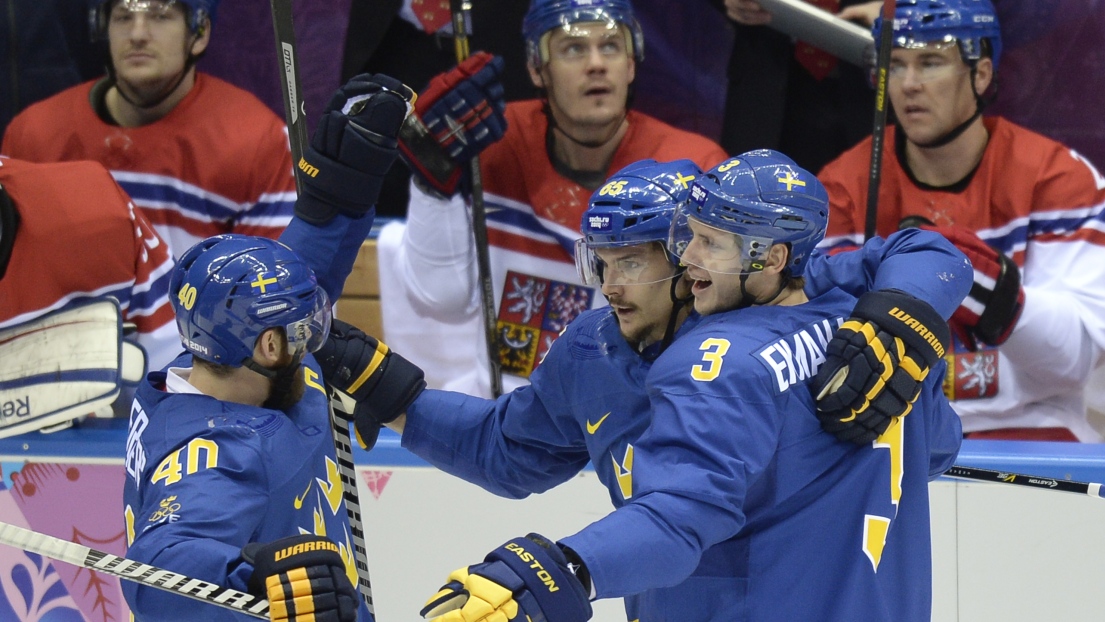 Henrik Zetterberg, Erik Karlsson et Oliver Ekman-Larsson