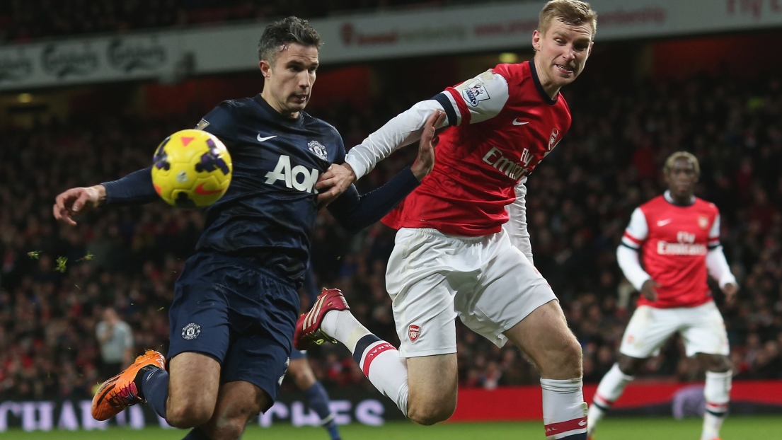 Robin van Persie et Per Mertesacker