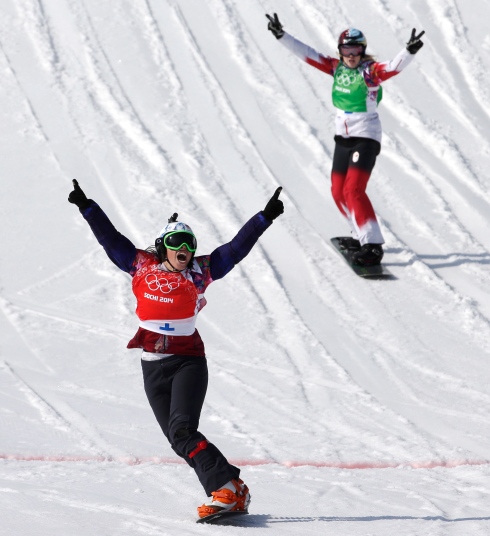 Eva Samkova et Dominique Maltais