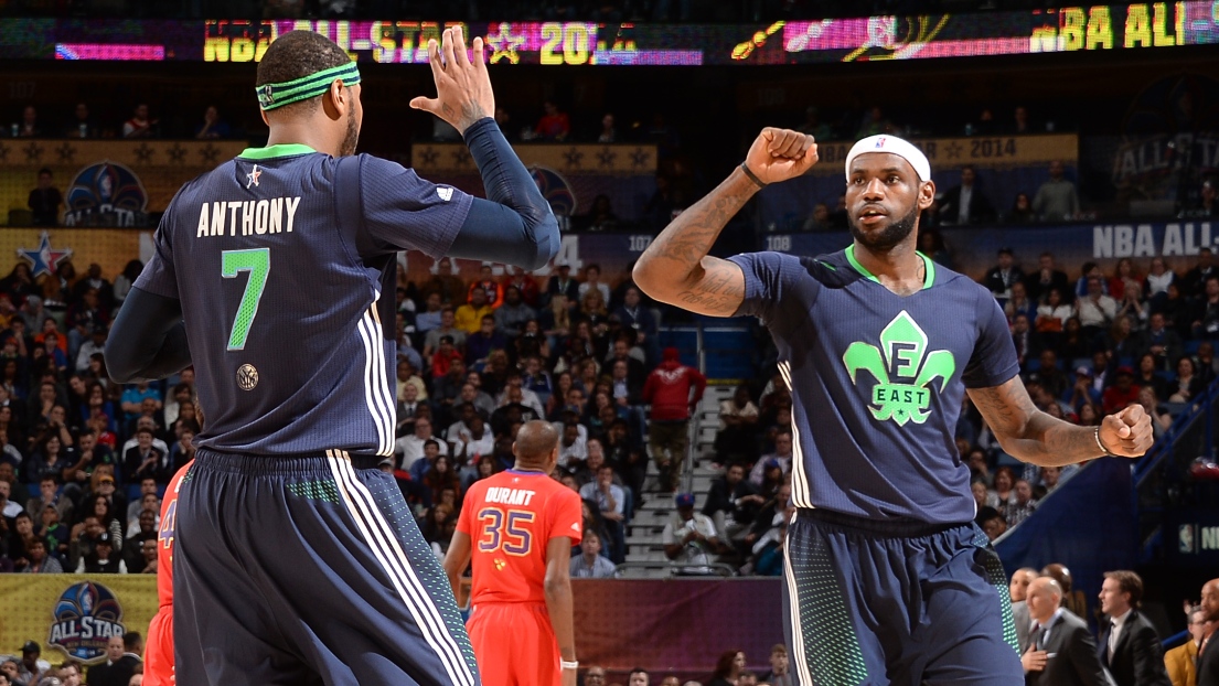 LeBron James et Carmelo Anthony