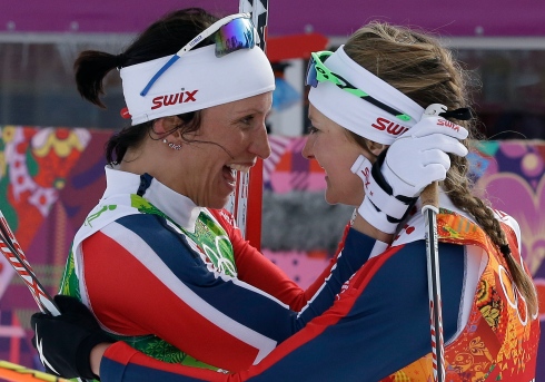 Marit Bjoergen et Ingvild Flugstad Oestberg