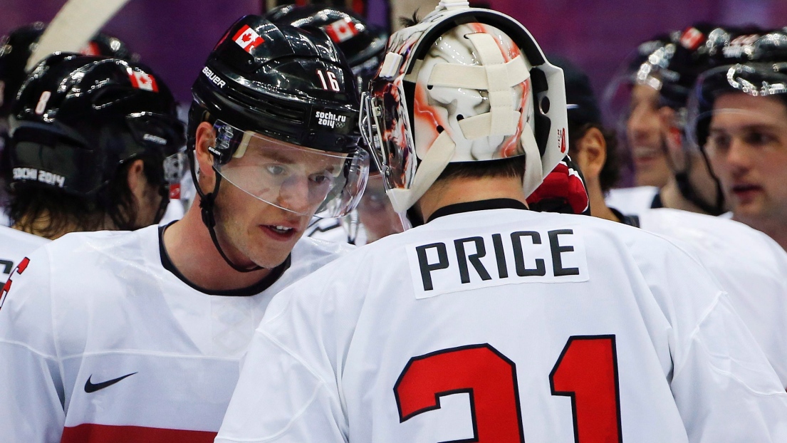 Jonathan Toews et Carey Price