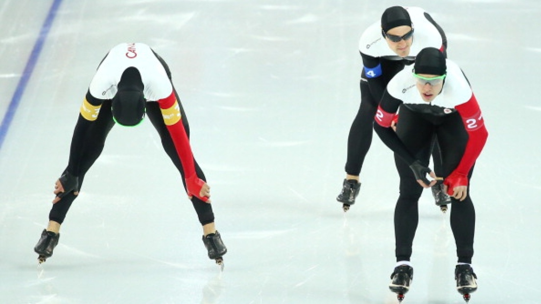 Lucas Makowsky, Denny Morrison et Mathieu Giroux