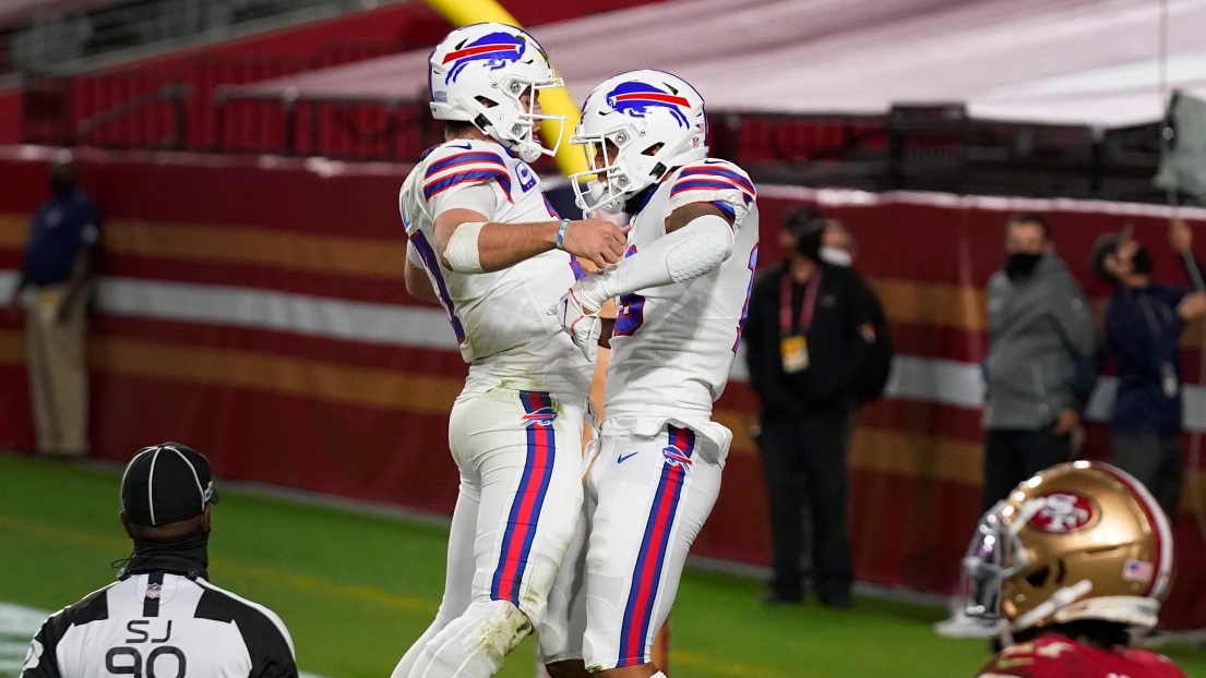 Josh Allen et Gabriel Davis