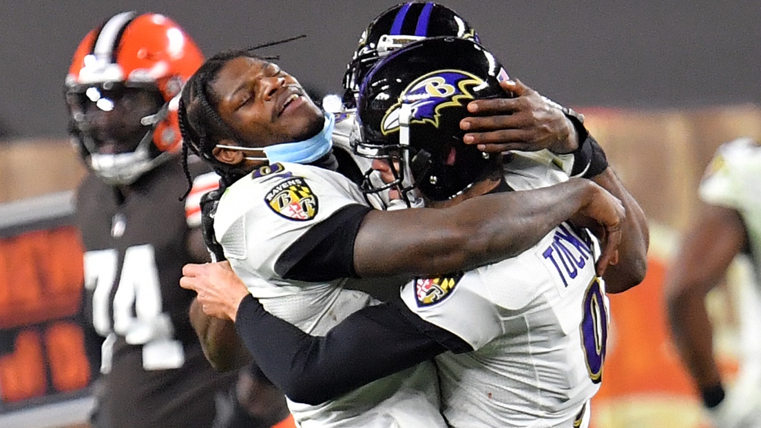 Lamar Jackson et Justin Tucker