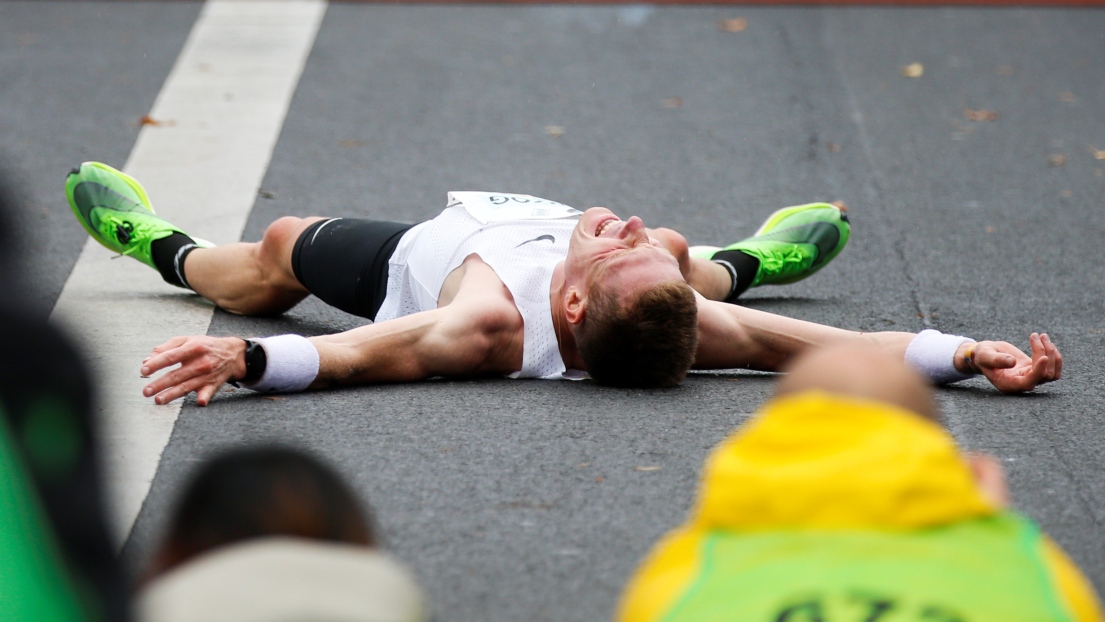 Un marathonien épuisé